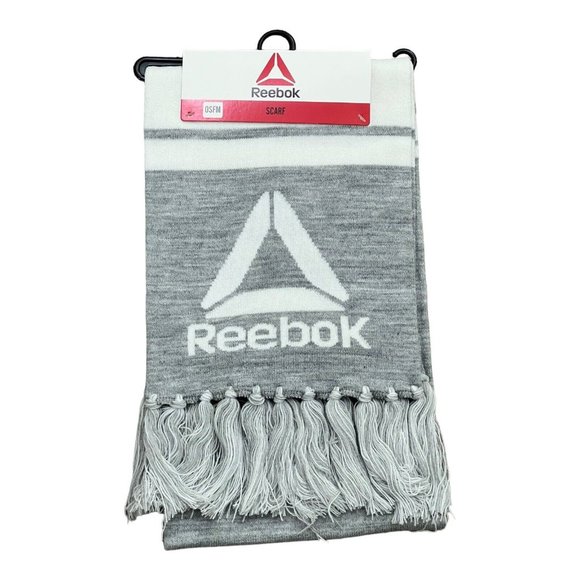 Reebok Rally Scarf with Fringe Soft Recycle Material Logo NWT - Picture 1 of 2